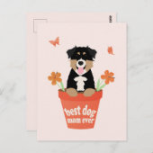 Beste Mama für Hunde je Australian Shepherd Blume Postkarte (Vorne/Hinten)