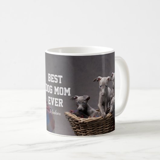 Beste Mama für Hunde je benutzerdefiniertes Foto Kaffeetasse (VorderseiteRechts)