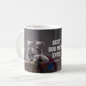 Beste Mama für Hunde je benutzerdefiniertes Foto Kaffeetasse (Vorderseite Links)