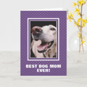 Beste Mama für Hunde je benutzerdefiniertes Foto L Karte (Gelbe Blume)