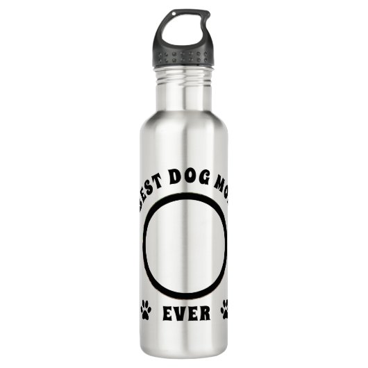 Beste Mama für Hunde je benutzerdefiniertes Foto P Edelstahlflasche (Vorderseite)