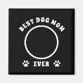 Beste Mama für Hunde je benutzerdefiniertes Foto P Magnet (Vorne)