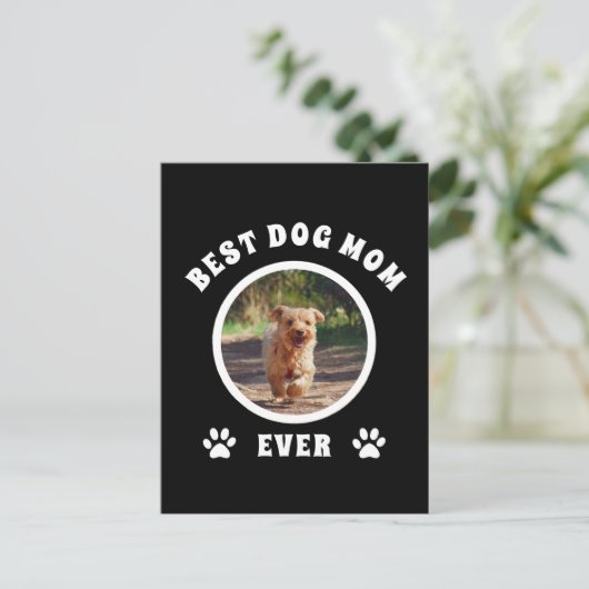 Beste Mama für Hunde je benutzerdefiniertes Foto P Postkarte (Stehend Vorderseite)