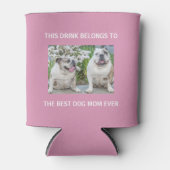 Beste Mama für Hunde je benutzerdefiniertes Foto R Dosenkühler (Vorderseite)