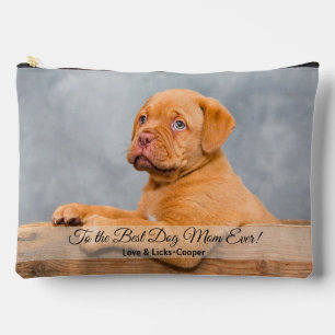 Beste Mama für Hunde je benutzerdefiniertes Foto u Zubehörtasche