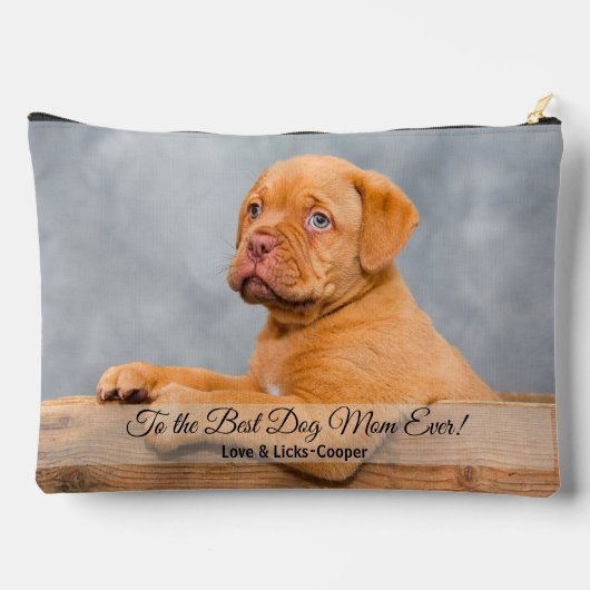 Beste Mama für Hunde je benutzerdefiniertes Foto u Zubehörtasche (Rückseite)