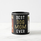Beste Mama für Hunde je Besitzer 2 Fotos Schwarz Tasse (Zentrum)