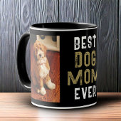 Beste Mama für Hunde je Besitzer 2 Fotos Schwarz Tasse