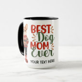 Beste Mama für Hunde je Chihuahua Benutzerdefinier Tasse (Vorderseite Links)