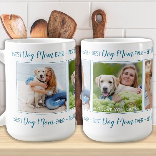 Beste Mama für Hunde je Foto Collage Kaffee Tasse