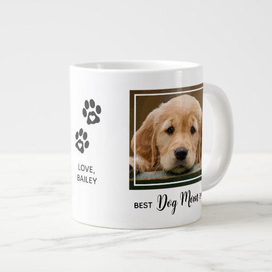 Beste Mama für Hunde je Foto Jumbo-Tasse (Vorderseite Rechts)