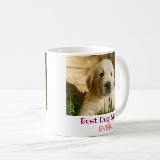 Beste Mama für Hunde je Foto Kaffeetasse (VorderseiteRechts)