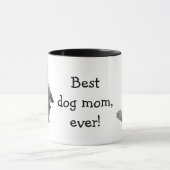 Beste Mama für Hunde je Foto Textkaffee Lover Tasse (Zentrum)