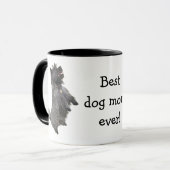 Beste Mama für Hunde je Foto Textkaffee Lover Tasse (Vorderseite Links)