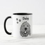 Beste Mama für Hunde je Goldendoodle Hund Personal Tasse (Links)