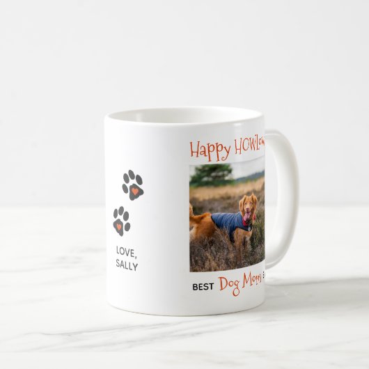 Beste Mama für Hunde je - Happy HOWLzwischen Niedl Kaffeetasse (VorderseiteRechts)