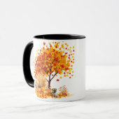Beste Mama für Hunde je Herbst, Mops Tasse (Vorderseite Links)