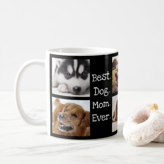 Beste Mama für Hunde je Hund Foto Personalisiert S Kaffeetasse (Mit Donut)