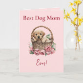 Beste Mama für Hunde je Labrador Retriever Karte (Gelbe Blume)