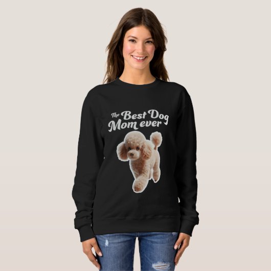 Beste Mama für Hunde je - Miniatur Poodle Sweatshirt (Vorne ganz)
