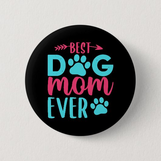 Beste Mama für Hunde je Mutter Button (Vorderseite)