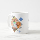 Beste Mama für Hunde je nach Fotocollage und Name Kaffeetasse (Vorderseite Links)