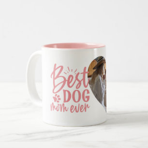 Beste Mama für Hunde je Name Foto Pet Pink Zweifarbige Tasse