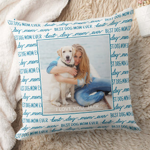 Beste Mama für Hunde je Personalisiert 2 Foto Kissen