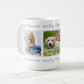 Beste Mama für Hunde je Personalisiert 3 Foto für  Kaffeetasse (Vorderseite Links)