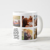 Beste Mama für Hunde je Personalisierte FotoCollag Jumbo-Tasse (Vorderseite Rechts)