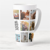 Beste Mama für Hunde je Personalisierte FotoCollag Milchtasse (Rechte Ecke)