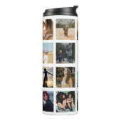 Beste Mama für Hunde je Personalisierte FotoCollag Thermosbecher (Nach links gedreht)