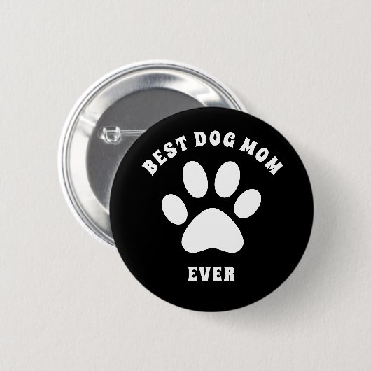 Beste Mama für Hunde je Personalisierter benutzerd Button (Vorne & Hinten)