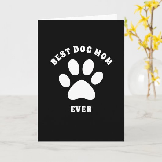 Beste Mama für Hunde je Personalisierter benutzerd Karte (Gelbe Blume)