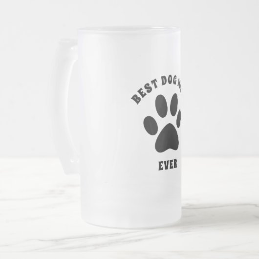 Beste Mama für Hunde je Personalisierter benutzerd Mattglas Bierglas (Vorderseite Links)