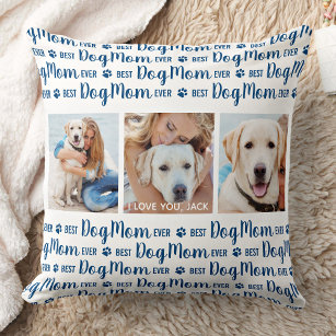 Beste Mama für Hunde je Personalisiertes Foto Kissen