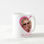 Beste Mama für Hunde je Personalisiertes Herz 2 Fo Kaffeetasse (VorderseiteRechts)