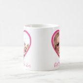 Beste Mama für Hunde je Personalisiertes Herz 2 Fo Kaffeetasse (Mittel)
