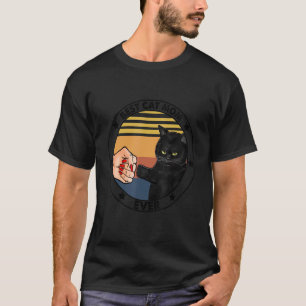 Beste Mama für Hunde je Retro Vintage schwarze Kat T-Shirt