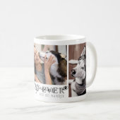 Beste Mama für Hunde je Script 3 Foto Pawprints Kaffeetasse (VorderseiteRechts)