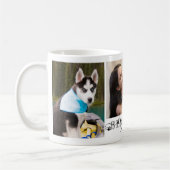 Beste Mama für Hunde je Script 3 Foto Pawprints Kaffeetasse (Links)