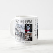 Beste Mama für Hunde je Script Name 3 Fotos Kaffeetasse (Vorderseite Links)