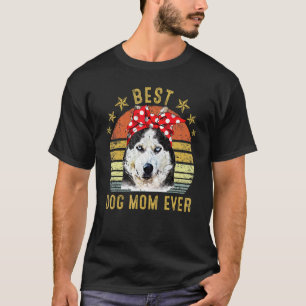 Beste Mama für Hunde je Sibirischer Muttertag T-Shirt