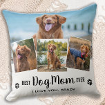 Beste Mama für Hunde je weiße FotoCollage Kissen<br><div class="desc">Beste Hunde Mama je ♡... Überraschen Sie Ihre Lieblings-Hunde-Mama, ob Geburtstag, Muttertag oder Weihnachten mit diesem super niedlichen, kundenspezifischen Foto Collage Kissen. Passen Sie dieses Hundskissen mit den 4 Lieblings-Fotos des Hundes an! Das Kissen ist beidseitig, beide Seiten sind identisch. Es wird ein wertvoller Sake für die nächsten Jahre sein....</div>