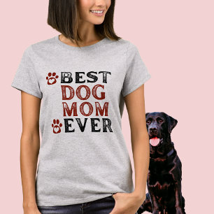 Beste Mama für Hunde je Word Art T - Shirt