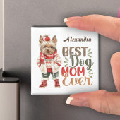 Beste Mama für Hunde je Yorkie Custom Magnet