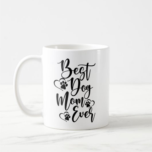 Beste Mama für Hunde Kaffeetasse (Links)