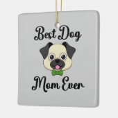 Beste Mama für Hunde Keramikornament (Links)