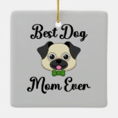 Beste Mama für Hunde Keramikornament (Rückseite)