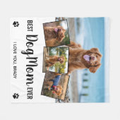 Beste Mama für Hunde Personalisiert 4 FotoCollage Fleecedecke (Vorderseite (Horizontal))